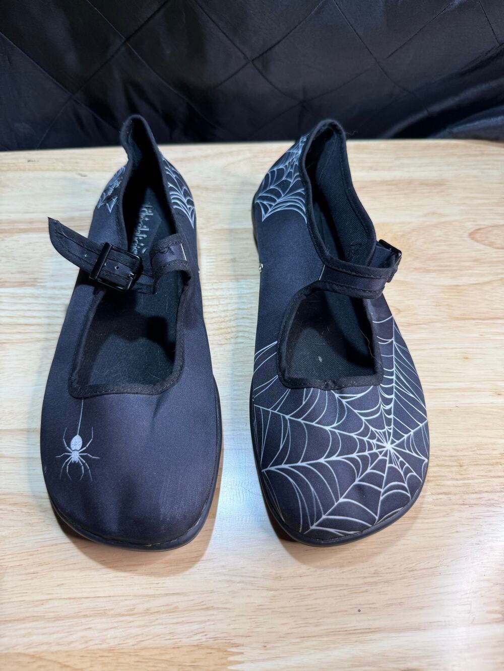 Hot Chocolate Design Halloween Spider Mary Jane Flats Size US 8